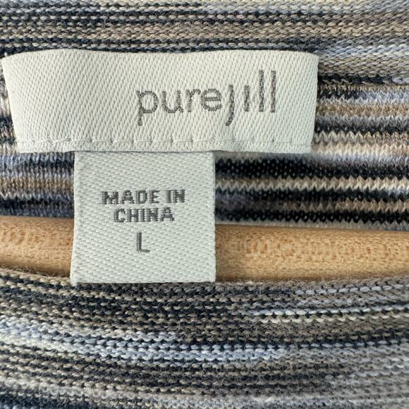 J. Jill Pure Jill Large Earth Tones Top with Pocket Accent - Picture 5 of 5